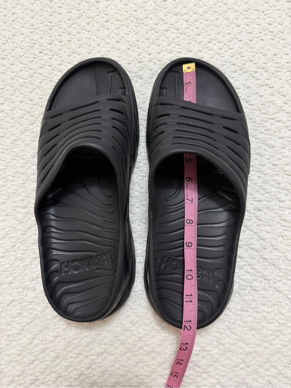 Hoka One One Black Ora Recovery Slides Sandals Shoes Men’s Size 14